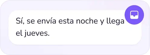 Respuesta de soporte por SMS