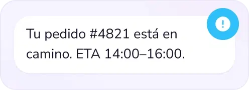 Actualización de entrega del pedido