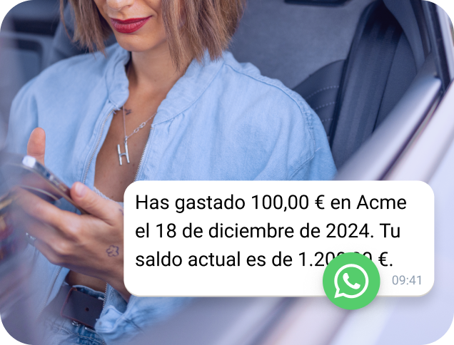 Plantilla de WhatsApp de TopMessage para enviar un extracto bancario mensual personalizado a un cliente.