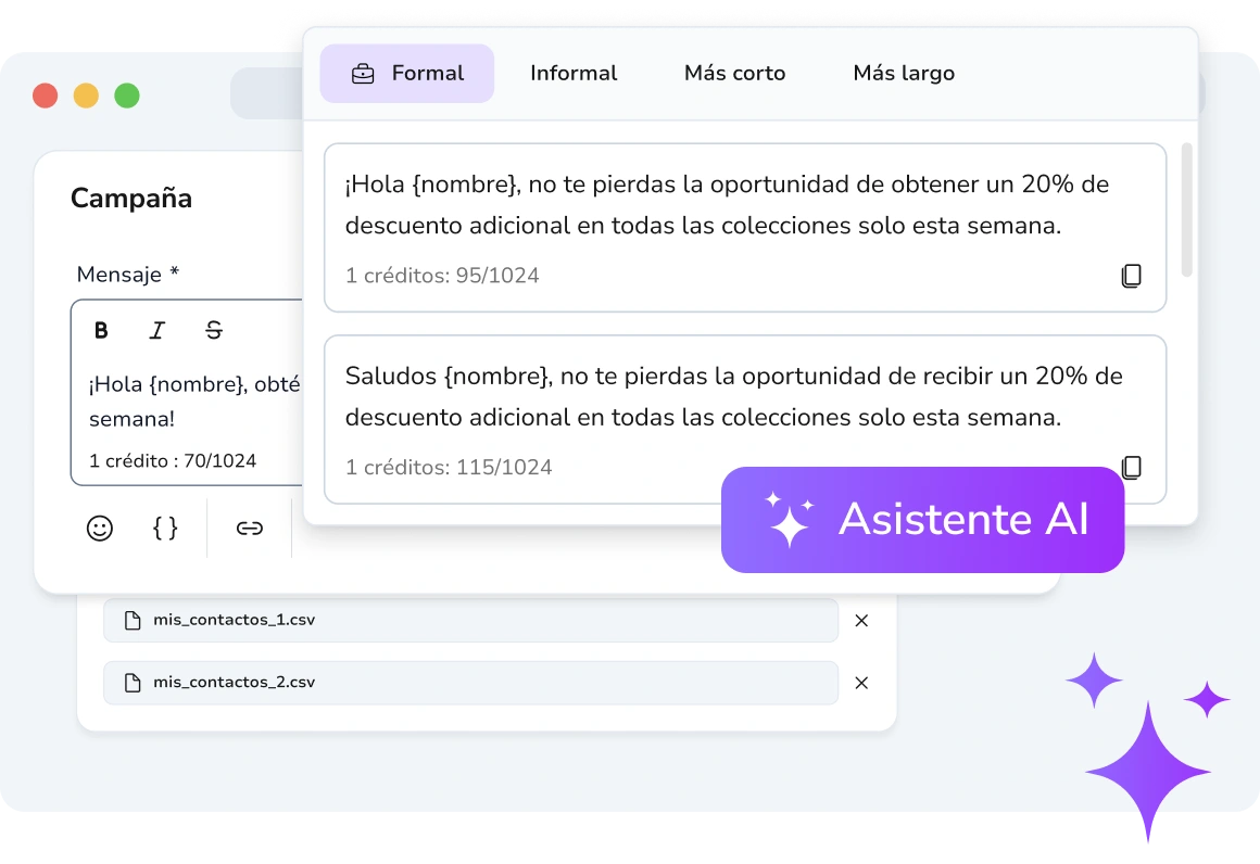 Usuario viendo un mensaje de texto generado por IA, enriquecido con contenido personalizado para una mayor interacción y conversión.