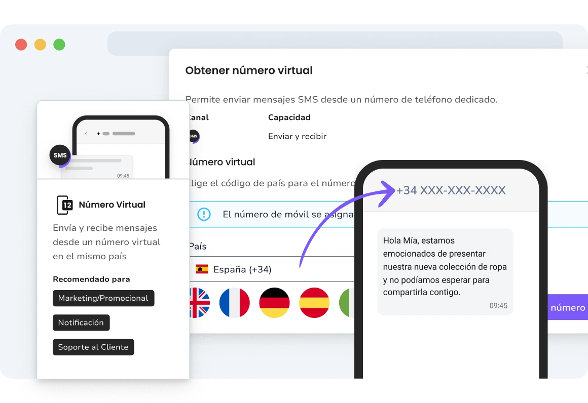 Números de teléfono locales virtuales de TopMessage para SMS para impulsar la interacción empresarial”