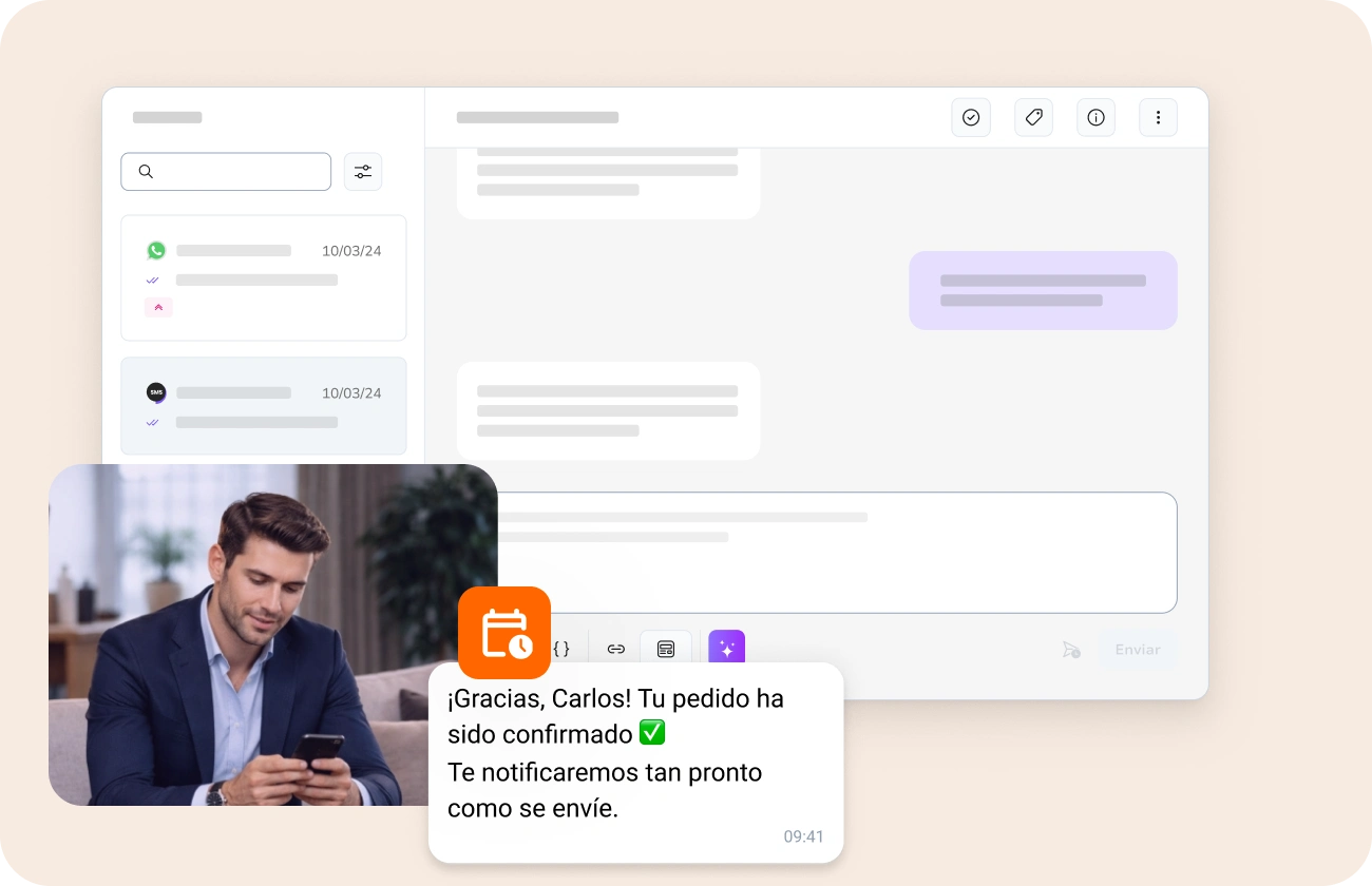 Negocio de comercio electrónico utilizando la mensajería para reducir costos y mejorar la lealtad de los clientes.